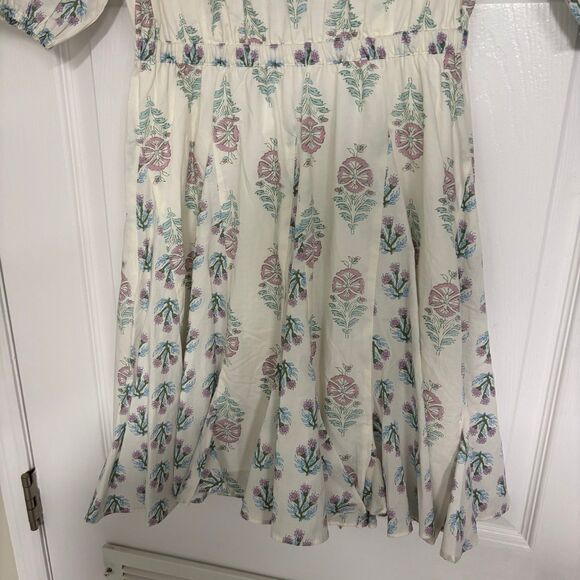 Christian Lacroix White Floral Lace Up Back Dress Size Small - Picture 4 of 9